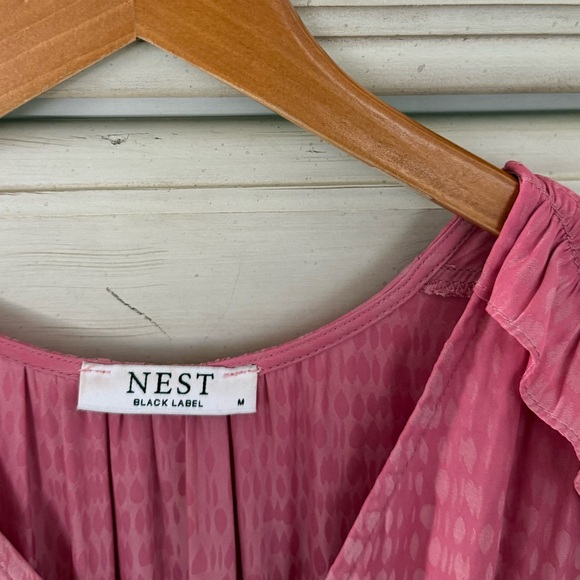 Pink Ruffle Tiered Midi Dress - Picture 3 of 4